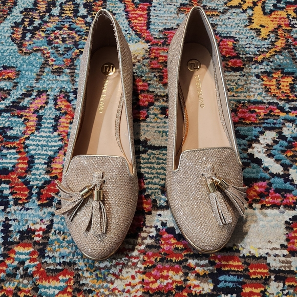 River Island Sparkle Tassel Loafers - Picture 1 of 6